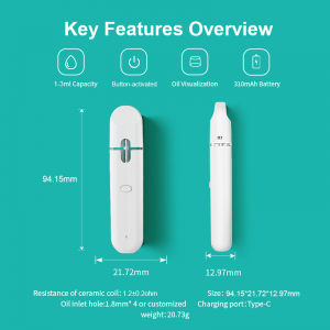 [BD40] Boshang 1-3ml All-In-One Disposable with Preheating Button